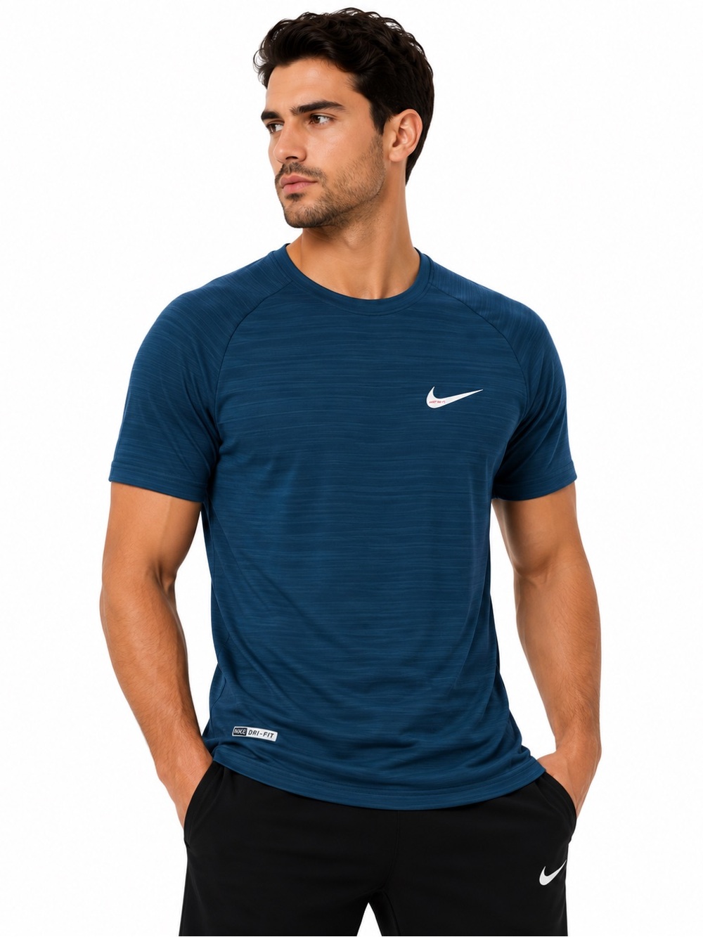 Nike Men’s Dri-FIT Short Sleeve Navy Blue 100% polyester